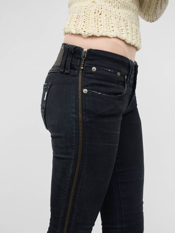 Stretchy Zipped Leg Jeans 
