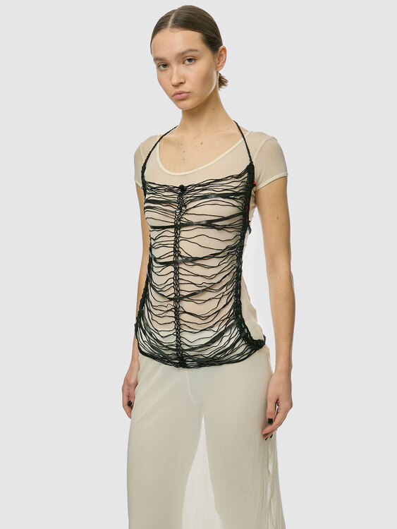 Gazebo Open-Knit Halter Top 