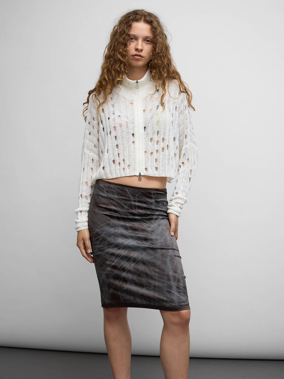 E-Play Satin Midi Skirt 