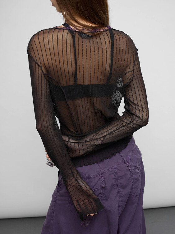 Mesh Wrap Cardigan 