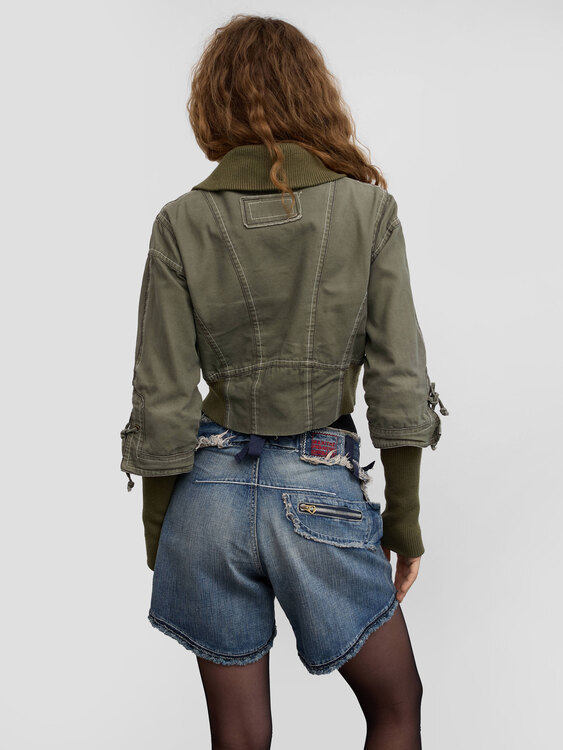 Khaki Green Bomber Jacket 