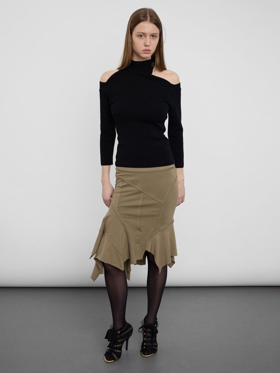 Knitted Cold Shoulder Jumper 