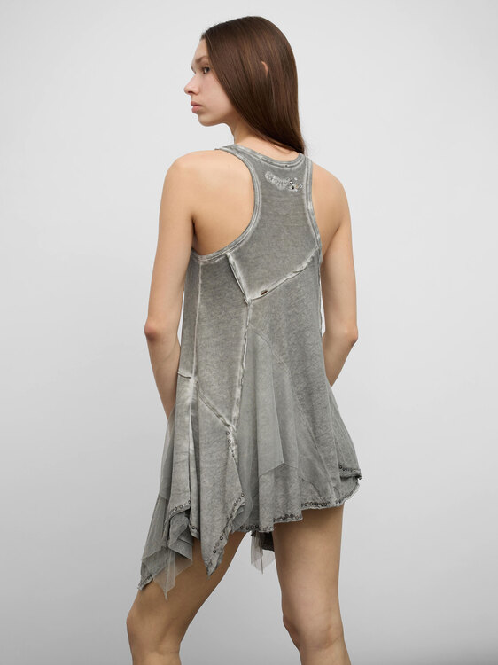 Grey Layered Tank Top 