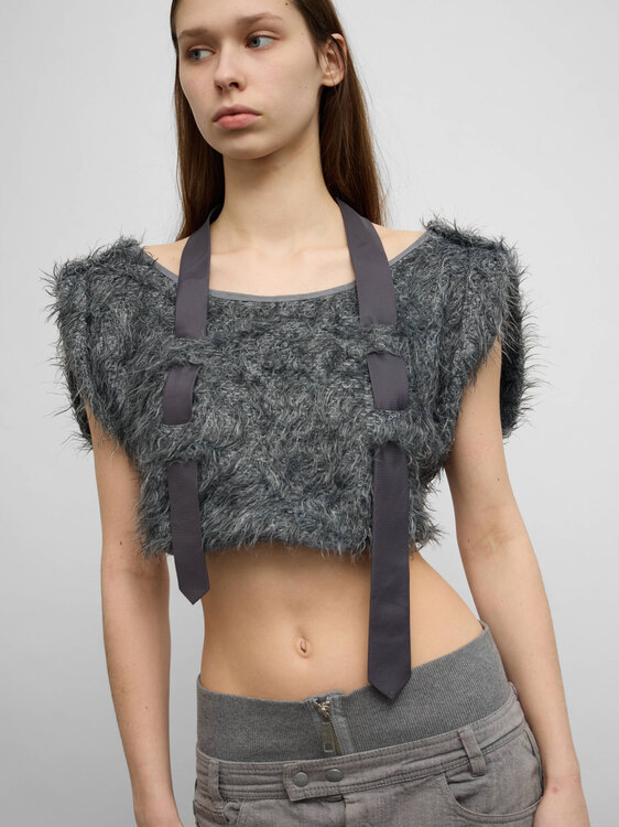 Cop Copine Fuzzy Crop Top 