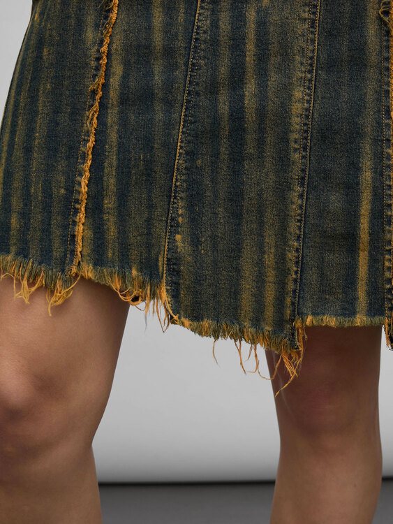 Plein Sud Denim Midi Skirt 