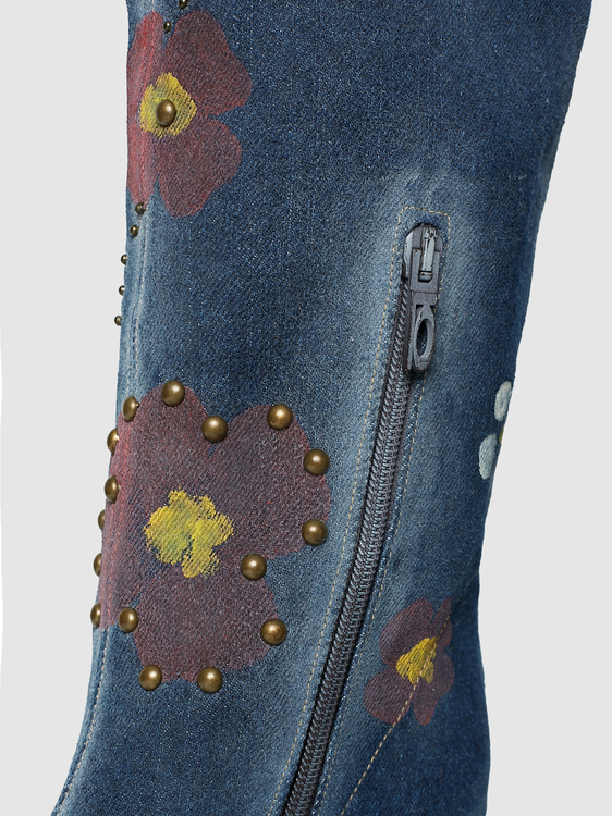 Denim Stiletto Boots 