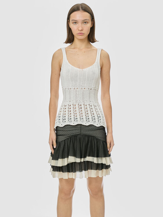 Stefanel White Kitted Top 