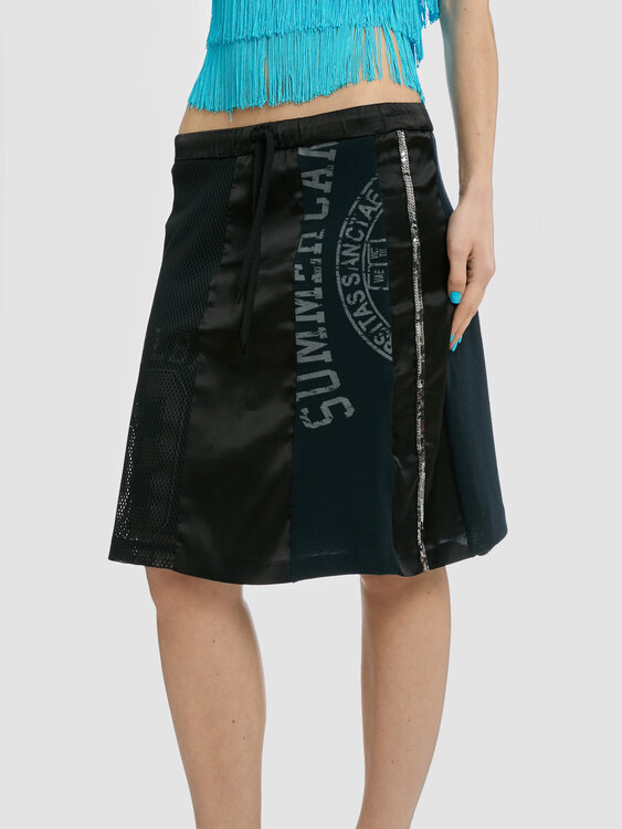 Killah Patchwork Midi Skirt 
