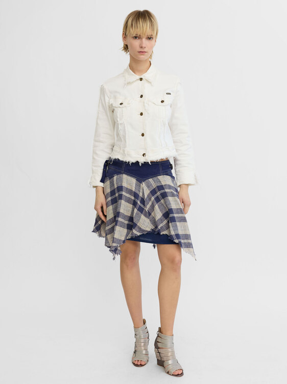 Plein Sud White Denim Jacket 