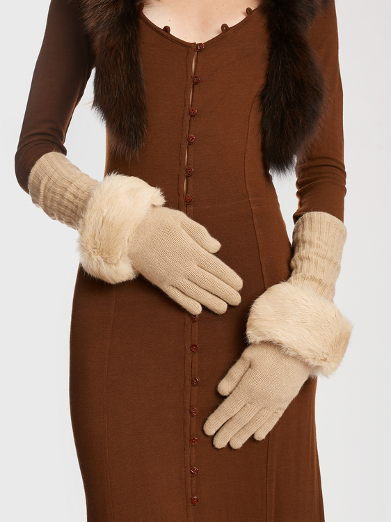 Sportmax Beige Gloves 