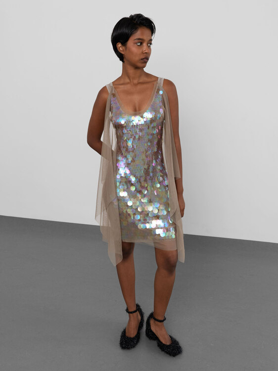 Mesh Sequin Dress 