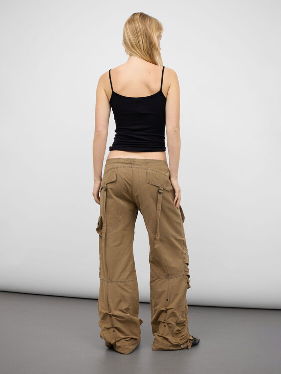 Khaki Cargo Trousers 