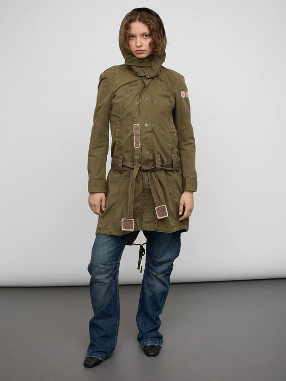 Diesel Khaki Green Coat 