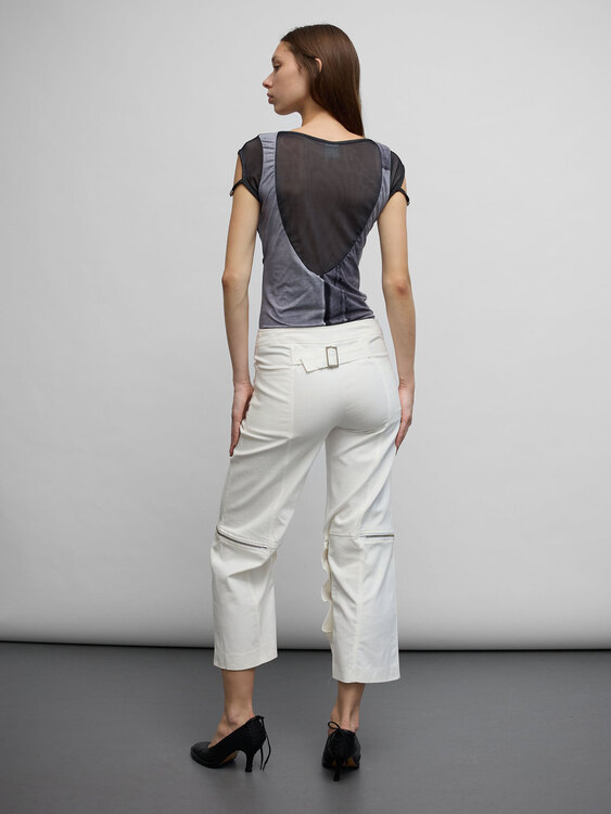 White Capri Trousers 