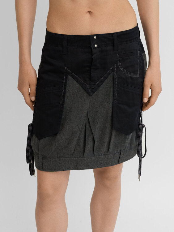 Girbaud Bi-Material Skirt 