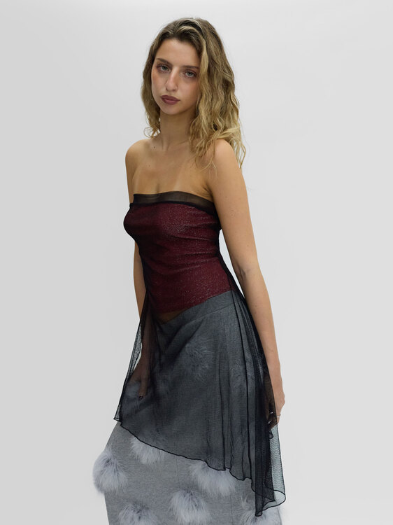 Pinko Sparkly Bandeau Top 