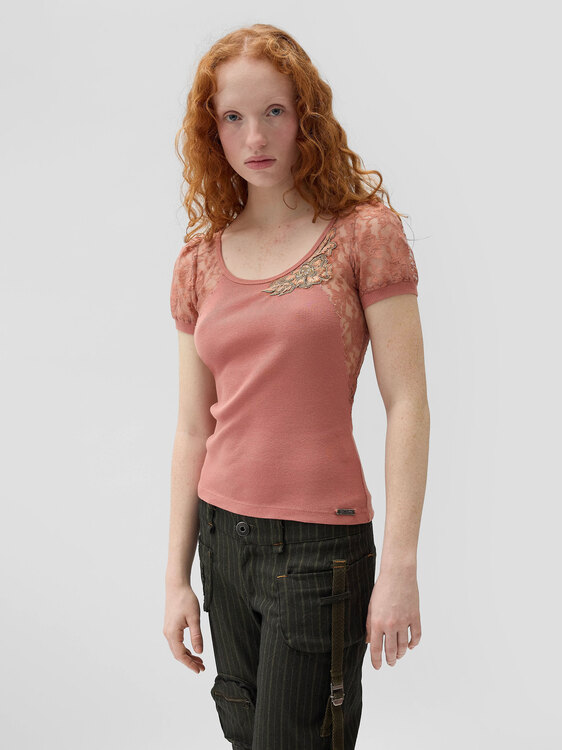 Galliano Rib Cotton Top 