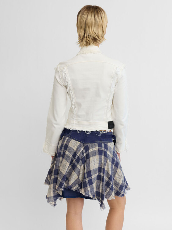 Plein Sud White Denim Jacket 