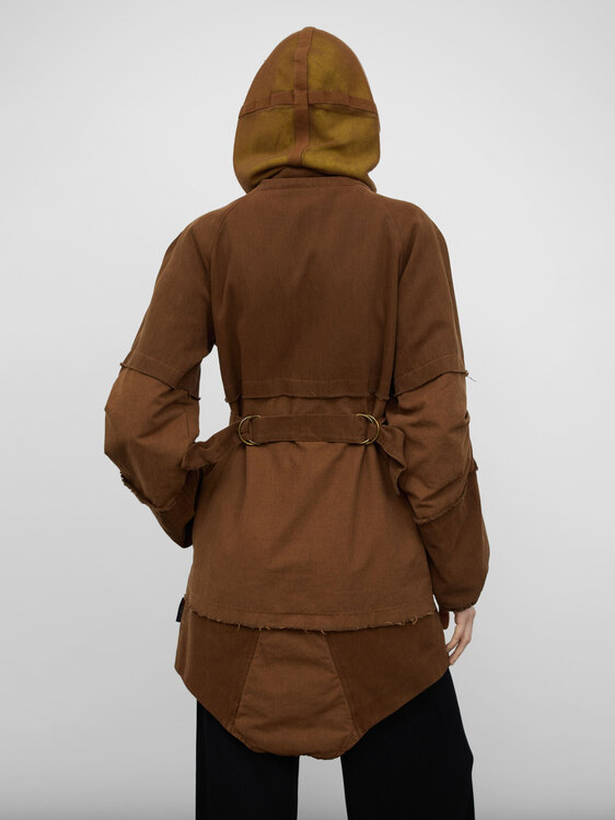 Michiko Koshino Canvas Patchwork Coat 