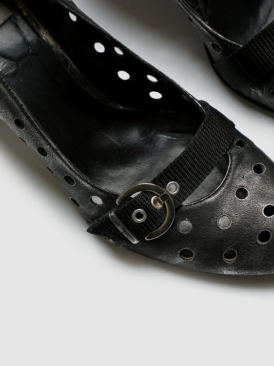 Silver And Grey Distressed Effect Heels 