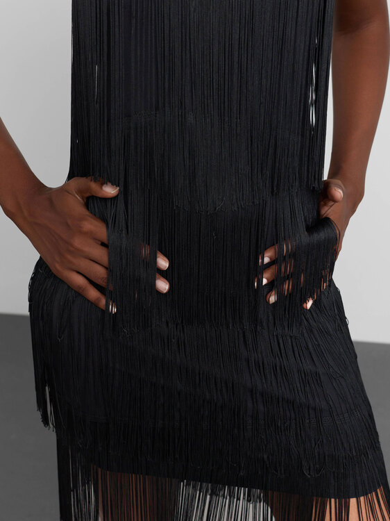 Patrizia Pepe Fringed Mini Dress 