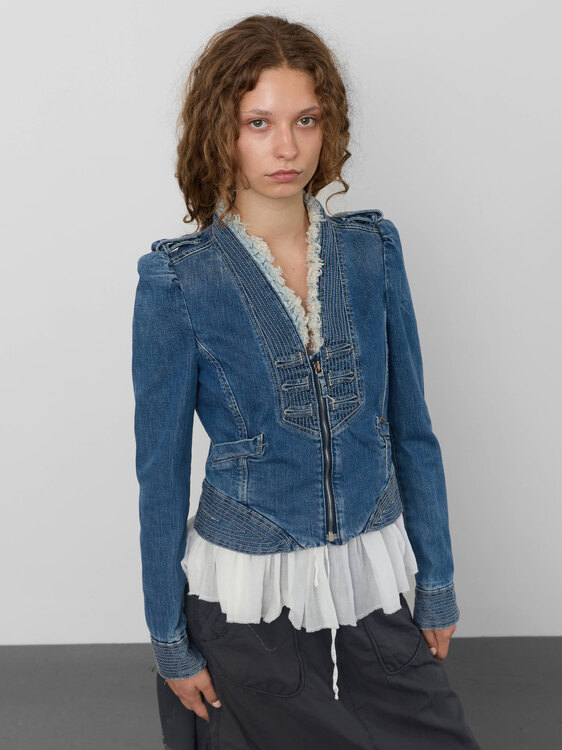 Ermanno Scervino Deconstructed Denim Jacket 