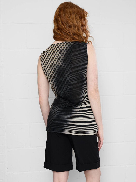 Knitted Graphic Print Top 