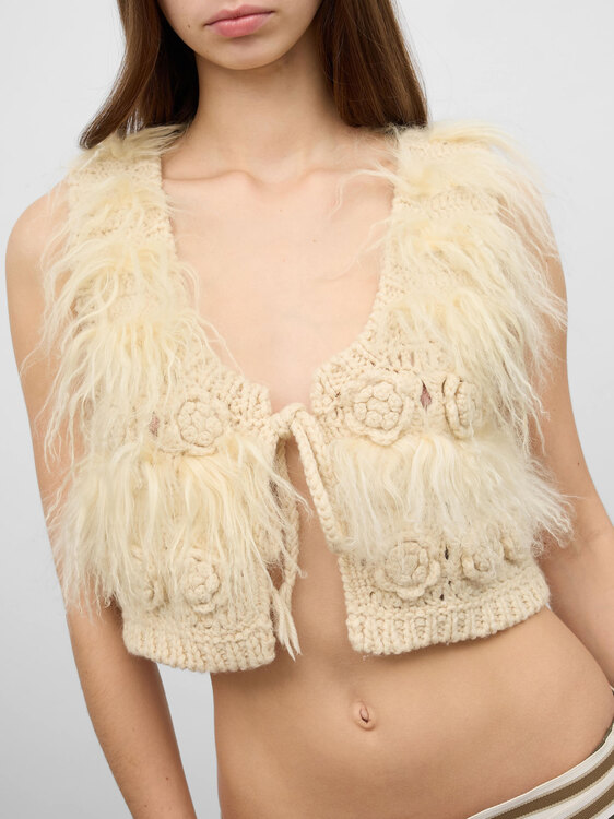 Nolita Knitted Fuzzy Vest 