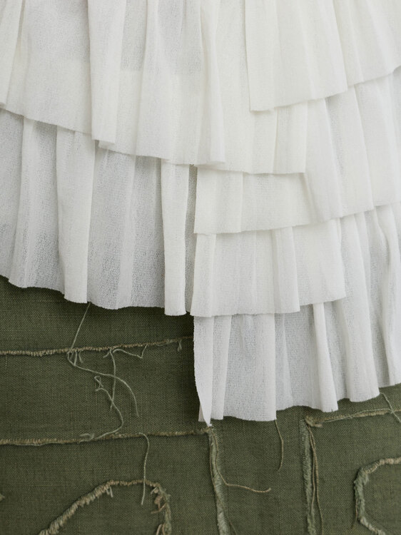White Ruffled Top 
