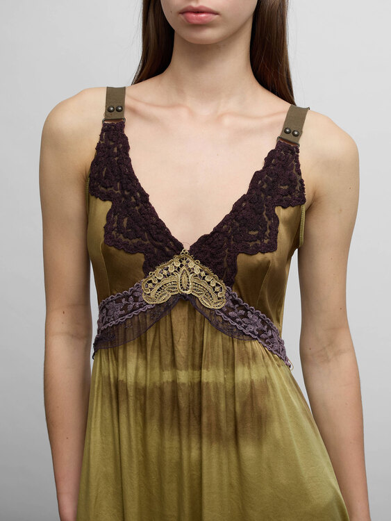 Tie-Dye Silk Satin Dress 