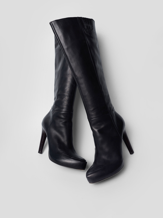 Chalayan Black Leather Boots 