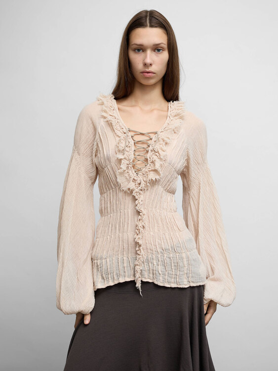 Michiko Koshino Gathered Blouse 