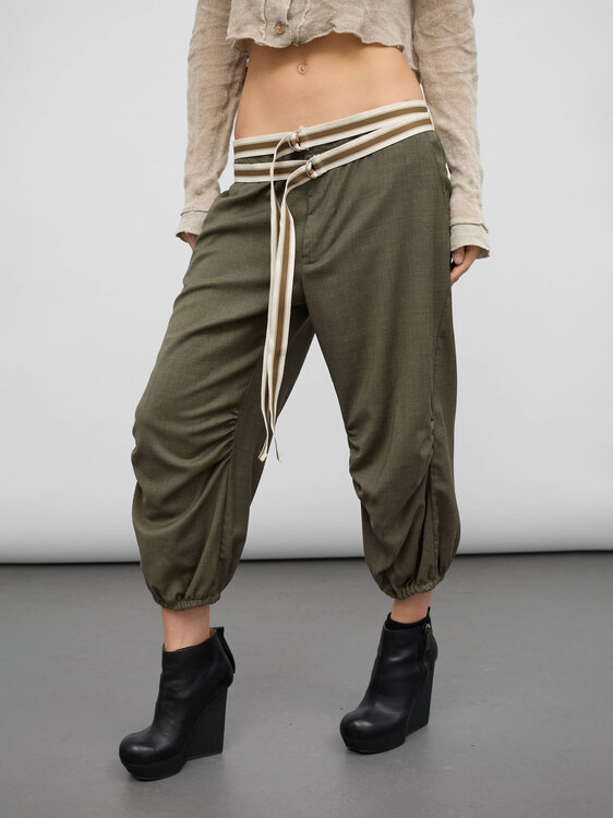 Nolita Khaki Capri Trousers 