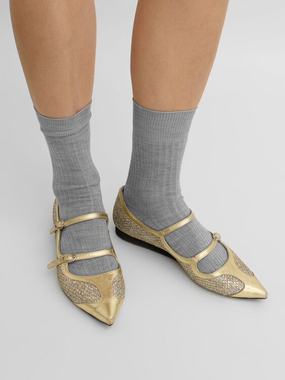Extè Iridescent Glittery Flats 