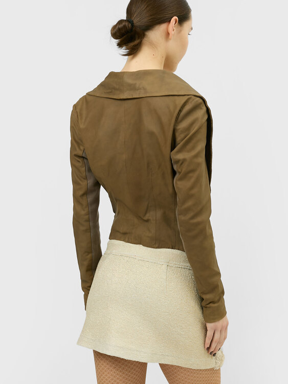 Asymmetric Leather Jacket 