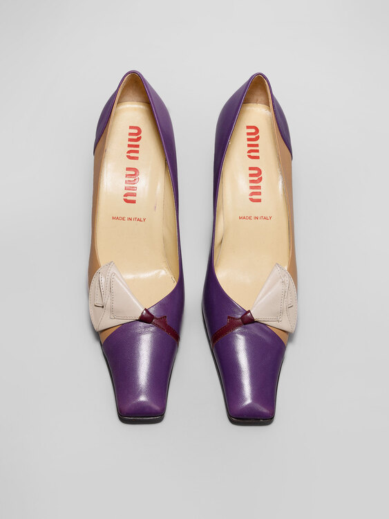 Miu Miu Leather Kitten Heels 