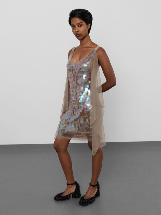Mesh Sequin Dress 