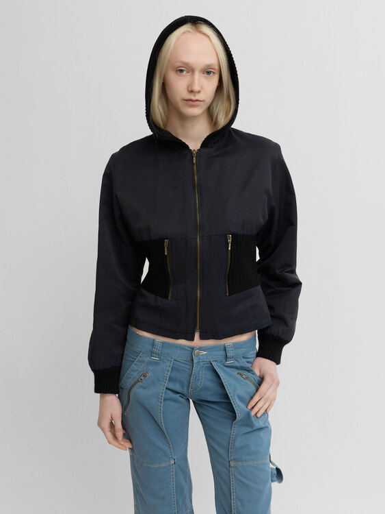 Black Hooded Jacket 