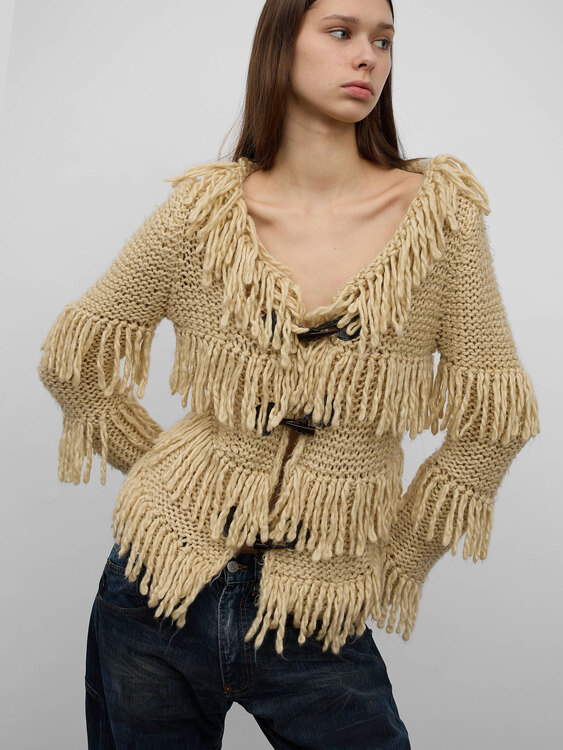 Anna Sui Fringed Cardigan 