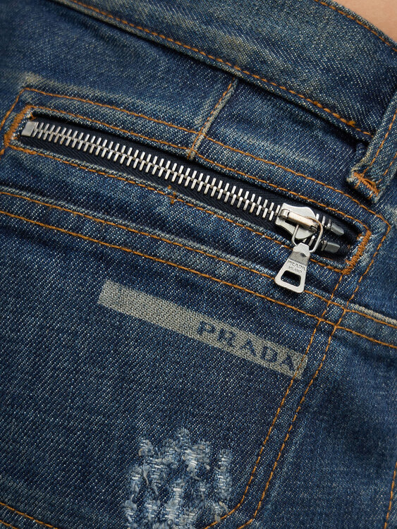 Prada Denim Mini Shorts 