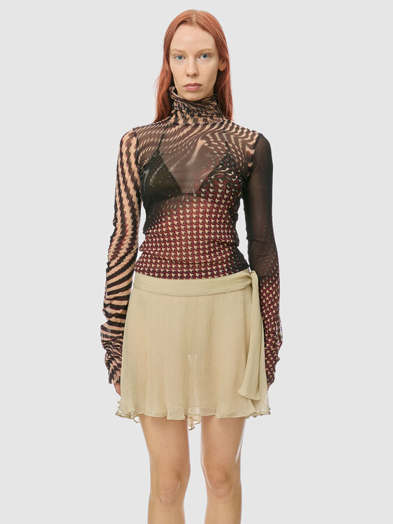 Extē Chiffon Mini Skirt 