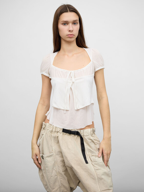 White Layered T-Shirt 