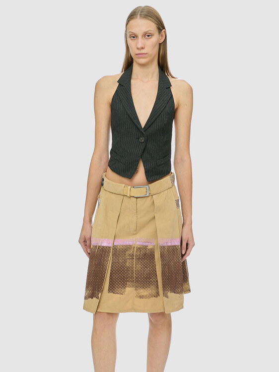 Michiko Koshino Pleated Midi Skirt 