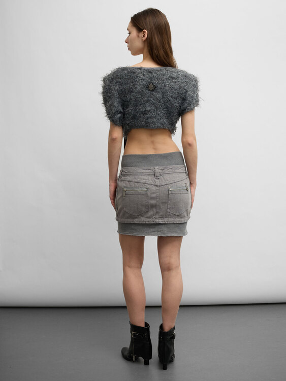 Cop Copine Fuzzy Crop Top 